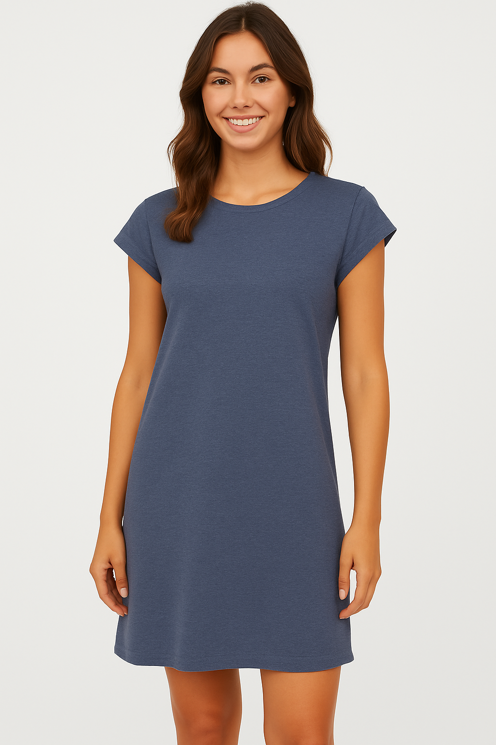 Women’s Summer T-Shirt Dress – Casual Cap Sleeve, Lightweight & Comfy